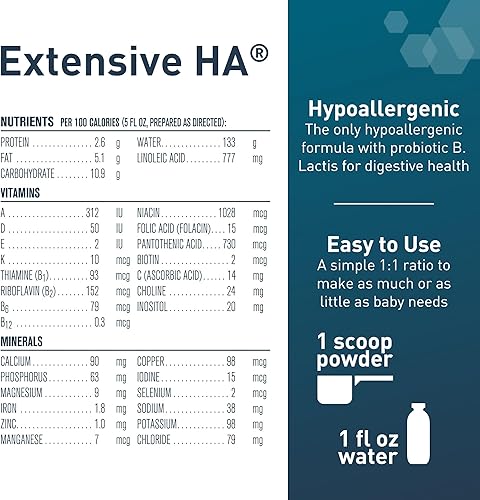 Extensive HA® Hypoallergenic Infant Formula with Iron, DHA & Probiotics, 14.1 oz - Jamouz