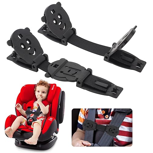 Anti Escape Buckle Lock Clip Baby Harness Chest Clip, Baby Safety Strap Prevent Children/Kids(Under 1.5 Years Old) Taking Their Arms Out of High Chairs/Strollers/Baby Reins(2 Pack) - Jamouz