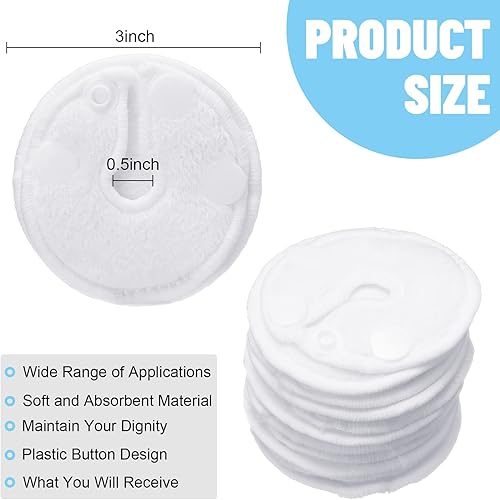 Sosation 20 Pack Feeding Tube Pads G Tube Button Pad with Cover Reusable Feeding Supplies Cotton Button Covers Peritoneal Abdominal Dialysis Peg Supplies for Nursing Care, White - Jamouz