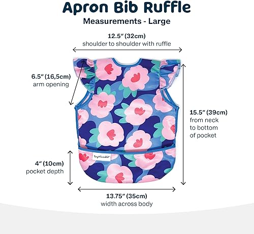 Tiny Twinkle Mess Proof Baby Bib - Waterproof Toddler and Baby Apron Bib - Machine Washable - PFAS and BPA Free - Jamouz