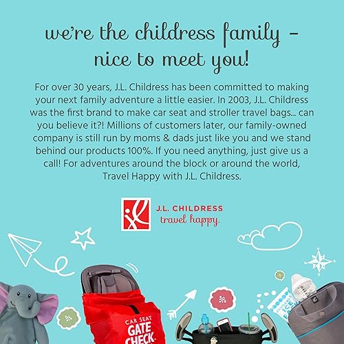 J.L. Childress Stroller Travel Bag for Single & Double Strollers - Durable and Protective Stroller Bag - Carry Handles and Detachable Padded Shoulder Strap - Black - Jamouz