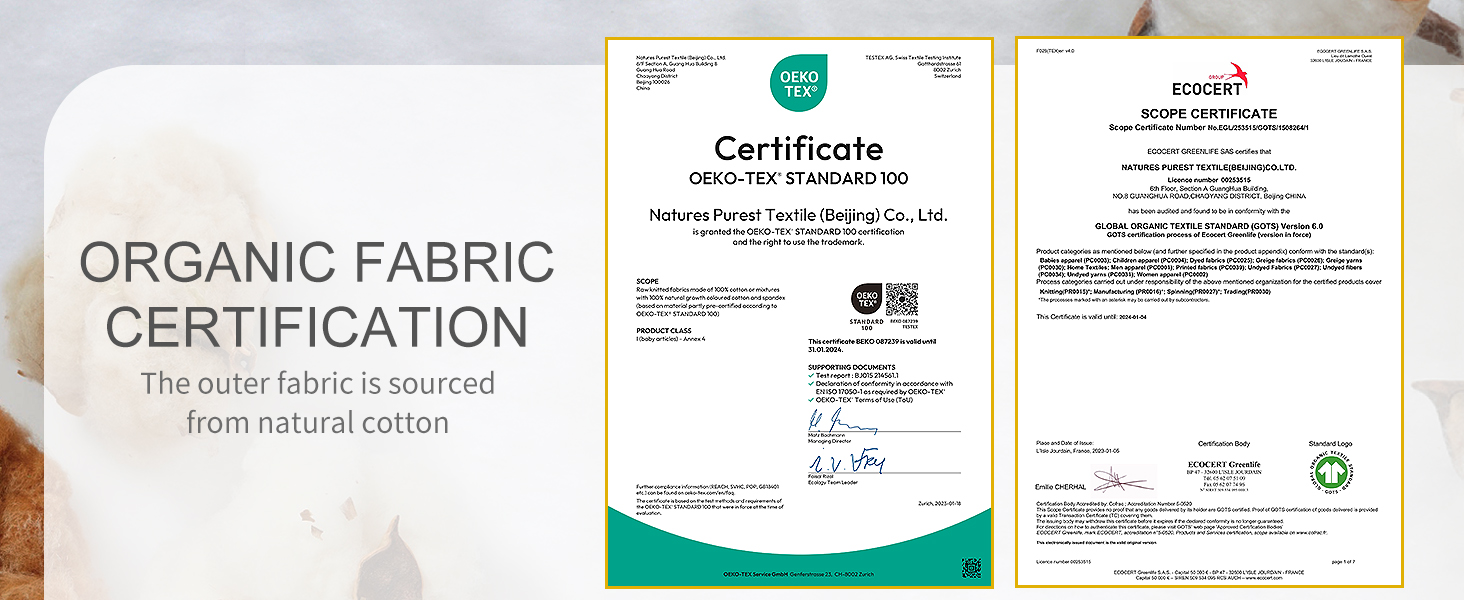 organic cotton pacifier clip