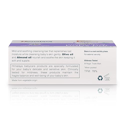 Himalaya Moisturizing Baby Bar, Mild and Moisturizing Bar Soap for Baby, 4.41 oz, 3 Pack - Jamouz