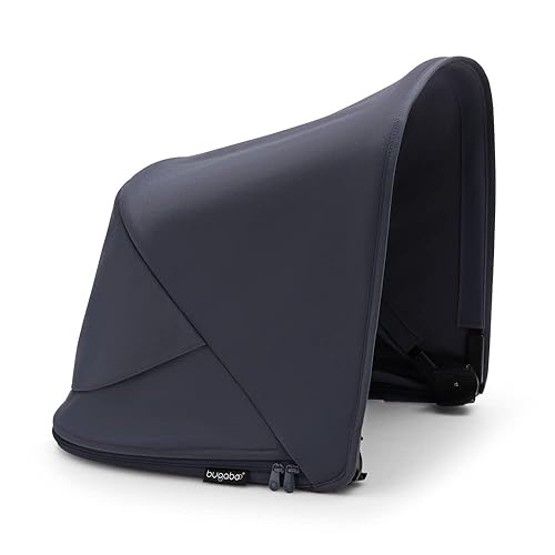 Bugaboo Fox 5 Sun Canopy Misty White with UPF 50 Sun Protection Treatment and Peekaboo Panel - Jamouz