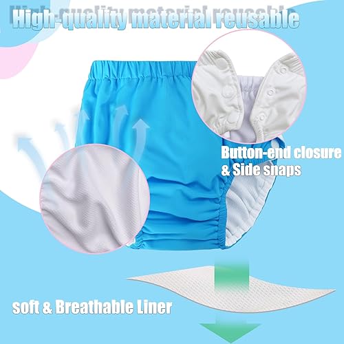 Baby Newborn Reusable Swim Diapers Washable Toddler Swim Diaper Unisex Infant Swimming Diapers Hot Pink, 6-18 Months - Jamouz