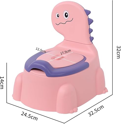 Potty Training Toilet Dinosaur Potty Training Seat Potty Toddler Potty With Non-Slip Rubber Travel Potty For Boys Girls Baby Potty Training Toilet Kids Toilet Seat Children Portable Toilet Yellow - Jamouz