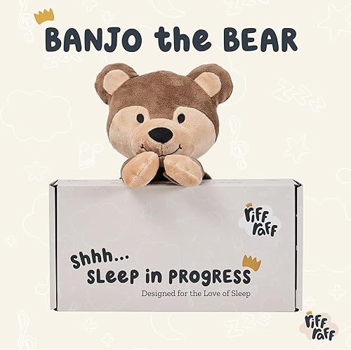 Riff Raff Bunny Sleep-Soother Unique Lullaby, Heartbeat & White Noise Plush, Washable, Portable, Perfect Sleep Aid - Jamouz