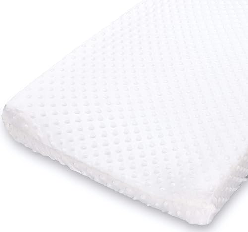 The Peanutshell Baby Girl or Boy Changing Pad Covers Set of 2 - Ultra Soft, Plush Baby Cover - Fits Standard Changing Table Pads, Durable, Machine Washable Sheets - Grey & White Minky - Jamouz