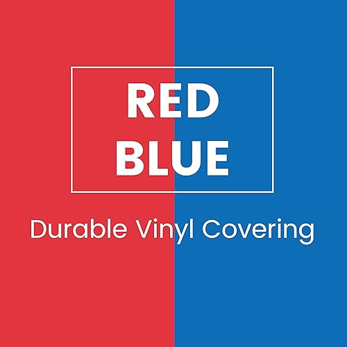 ECR4Kids Premium Folding Rest Mat, 3-Section, 2in, Sleeping Pad, Blue/Red, 5-Pack - Jamouz