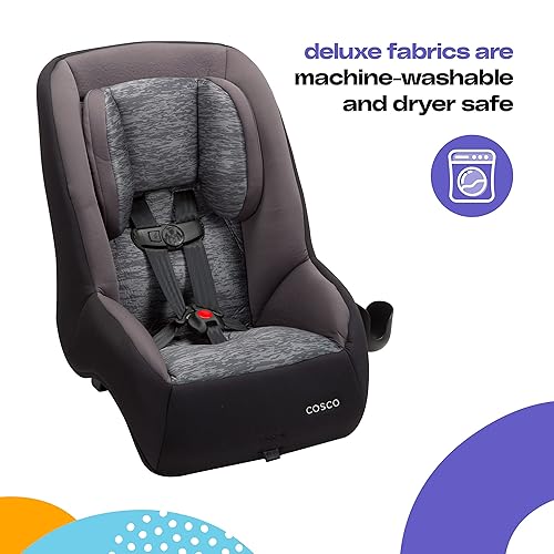 Cosco Mighty Fit 65 DX Convertible Car Seat, Heather Onyx - Jamouz