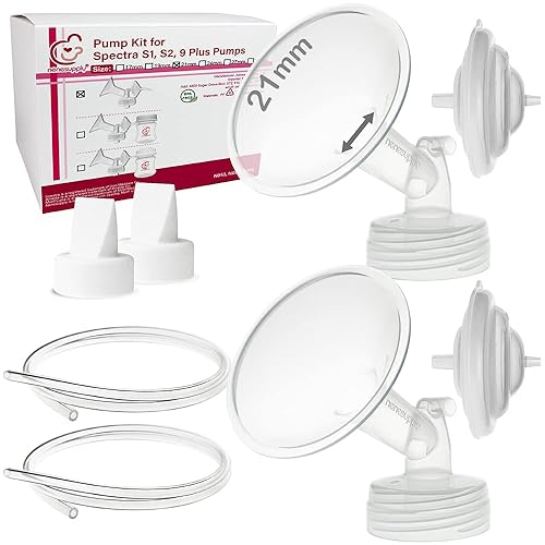 Nenesupply 21mm Flange Pump Parts Compatible w Spectra S2 S1 Breast Pumps Replacement Kit for Spectra Pump Parts S2 Parts S2 Accessories Inc Flange Duckbill Valve Backflow Protector - Jamouz