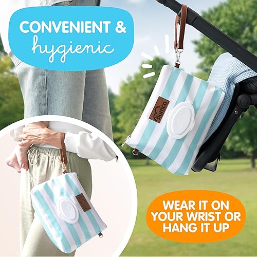 Bumco Diaper Clutch Bag - Mini Diaper Cream Spatula & Wipes Dispenser, BPA-Free Butt Spatula Baby Essentials - Jamouz