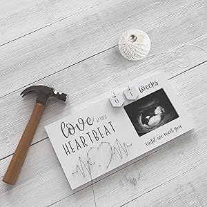 Love at First Heartbeat Sonogram Frame Countdown