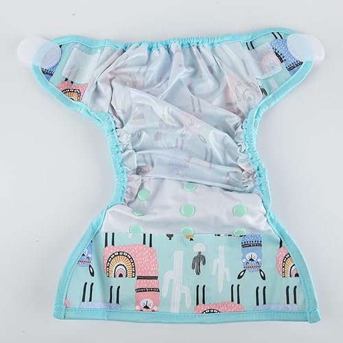 Baby Cloth Diaper Cover Nappy Hook and Loop Double Gusset 6.6lbs to 33lbs (Rabbits Wolves) - Jamouz