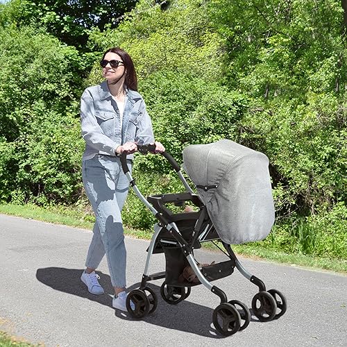 Jeep Unlimited Reversible Handle Stroller, Grey Tweed - Jamouz