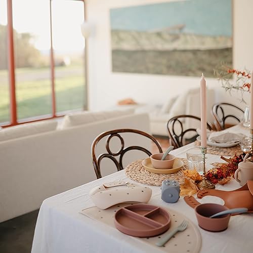 mushie Silicone Suction Plate | BPA-Free Non-Slip Design (Ivory) - Jamouz