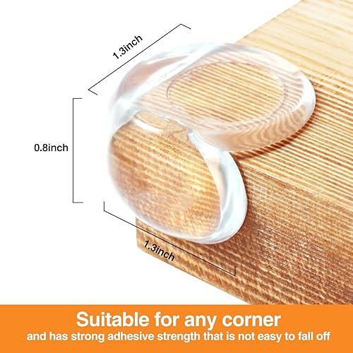 12 Pack Corner Protector for Baby，Clear Furniture Corner Guard & Edge Safety Bumpers Corner Covers Protectors Baby Proof Bumper & Cushion to Cover Sharp Furniture & Table Edges (L-shaped) - Jamouz