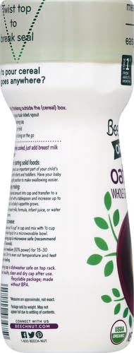 Beech-Nut Organic Oatmeal Baby Cereal Canister, 8 Ounce - Jamouz