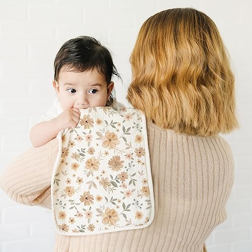 Konssy 6-Pack Muslin Baby Burp Cloths, Large 100% Cotton Burping Clothes, Soft & Absorbent for Newborns, Baby Boys and Girls - Jamouz