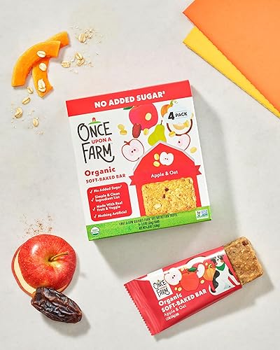 Once Upon a Farm Organic Soft Baked Kids' Bars, Mixed Berry | 8 Boxes, 32 Total Bars - Jamouz