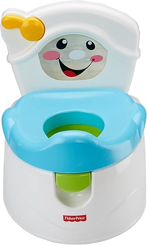 Fisher-Price Toddler Toilet Learn-to-Flush Potty Training Seat with Lights Sounds Phrases and Removable Potty Ring - Jamouz