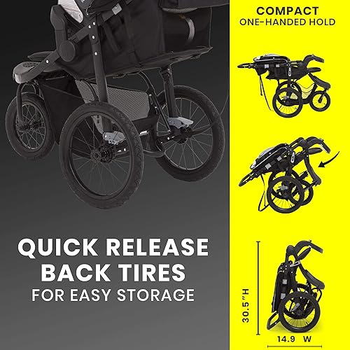 Jeep Hydro Sport Plus Jogger by Delta Children, Includes Car Seat Adapter, Black, Neoprene, Leather - Jamouz