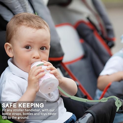 Toy Safety Straps, Socub Silicone Adjustable Baby Pacifier Teether Straps, 4pcs Toddler Toy Bottle Harness Straps for Strollers, High Chair, Cribs, Bags, BPA Free, Multi Colors - Jamouz