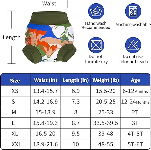 BIG ELEPHANT 6Pcs Baby Swim Diaper, Waterproof Reusable Swimming Diapers for Boys, Soft Breathable Swim Wear - Jamouz