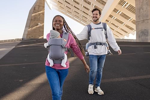 Beco Baby Carrier Gemini Newborn to Toddler-Front, Back and Hip Seat Carrier,Baby Carrier Backpack & Baby Front Carrier with Adjustable Seat,Ergonomic Baby Holder 7-35lbs (Grey) - Jamouz