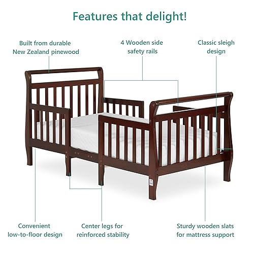 Emma 3-In-1 Convertible Toddler Bed In Fuschia Pink, Converts To Two Chairs And-Table, Low To Floor Design, JPMA Certified, Non-Toxic Finishes, Safety Rails - Jamouz