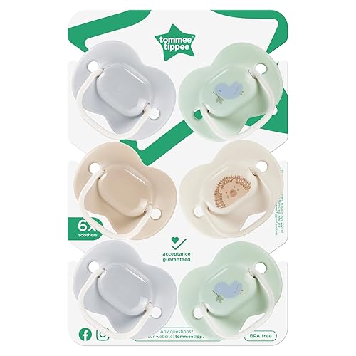 Tommee Tippee Fun Pacifier, 18-36 Months, 6 Pack with a Symmetrical, BPA Free Silicone Nipple - Jamouz
