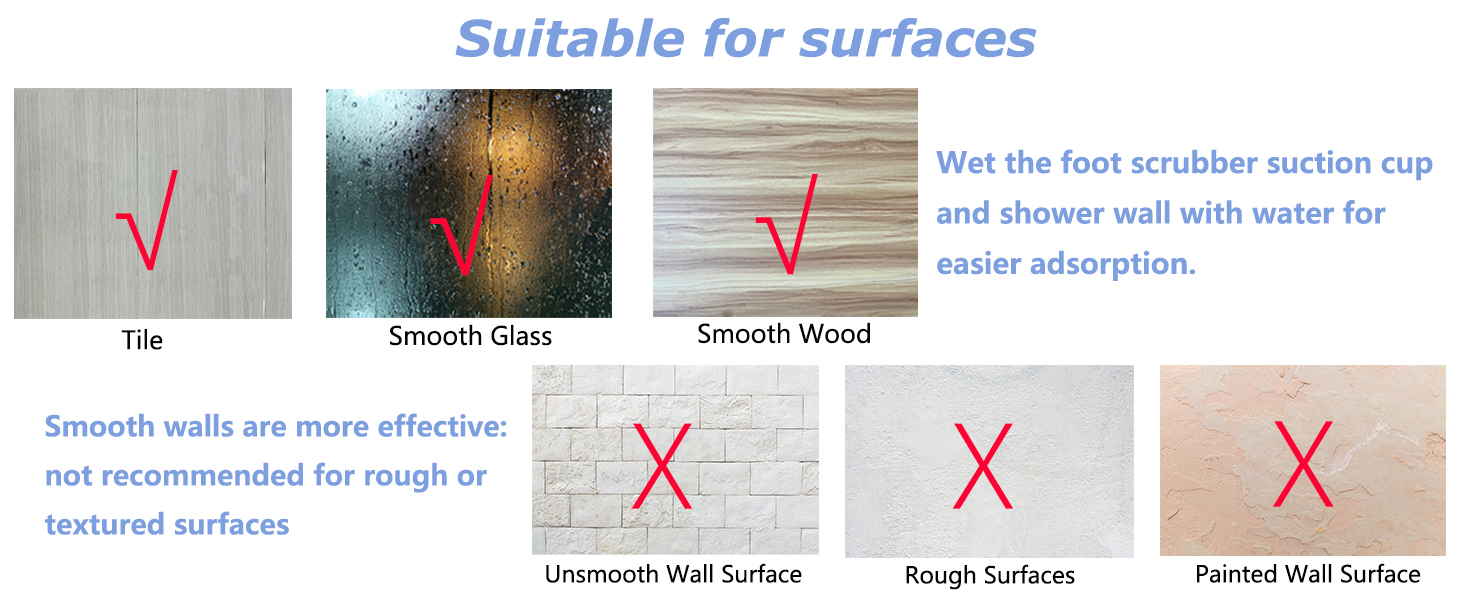 Foot Scrubber Back Scrubber Suction Cups Use In Shower Wall Mounted Dead Skin Foot Brush Massage Mat