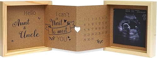 Pregnancy Announcement for Grandparents, Grandparents Baby Announcement Ideas Sonogram Picture Frame Wooden Keepsake Box, First Time Grandparents Gift - Jamouz