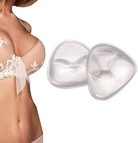 Clear Silicone Bra Inserts - Triangle Gel Breast Inserts Enhancers Waterproof Push Up Pads Bra for Bikini Swimsuit - Jamouz