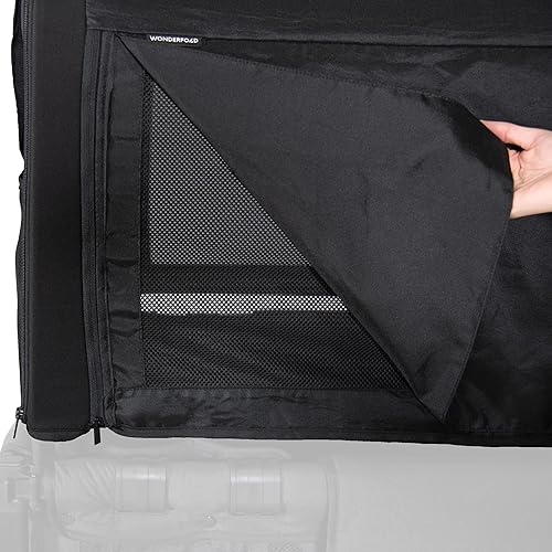 WONDERFOLD Flex Canopy for Stroller Wagon - Wagon Canopy with Removable Front/Back, Mesh Sides, Adjustable Side Panels & Convenient Storage Pockets, W4 Elite/Luxe - Jamouz