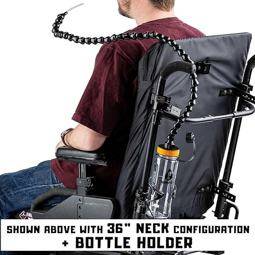 Tower Hands Free Drinking System, Clear Tritan Bottle, with Round Tube Mounted Bottle Holder (length 25 in / 63 cm) - Jamouz