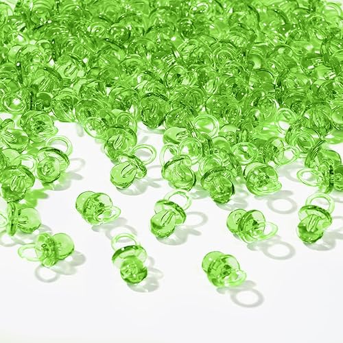150 Mini Acrylic Pacifiers for Baby Shower Game, 0.86 Inch Bulk Chupones para Gender Reveal Party Favors Table Decoration (Blue) - Jamouz