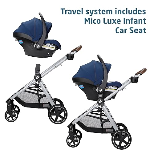 Maxi-Cosi Zelia™ Luxe 5-in-1 Modular - Baby Travel System Car Seat and Stroller, Infant Car Seat and Stroller Combo, Baby Car Seat and Stroller Combo in New Hope Tan - Jamouz