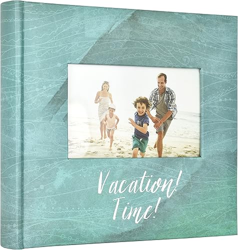 MCS 200-Pocket Fabric Baby 4x6 Photo Album with Writing Space, 8.5 x 8.5 Inches, Baby Pink - Jamouz