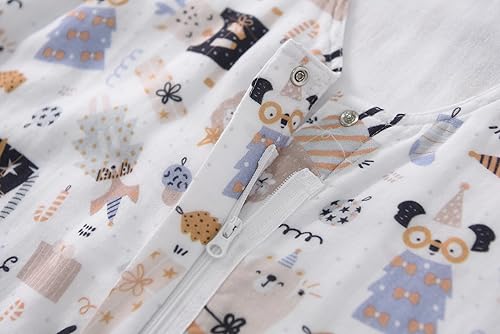 Baby Sleep Sack 2-4 T Baby Wearable Blanket 100% Organic Cotton 0.5 TOG Toddler Sleeping Sack 2- Way Zipper Soft Lightweight X-Large Pup - Jamouz