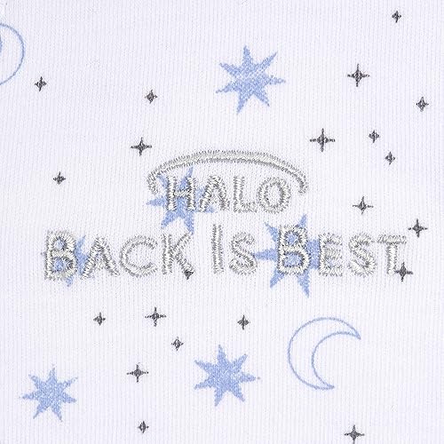 HALO 100% Cotton Sleepsack Swaddle, 3-Way Adjustable Wearable Blanket, TOG 1.5, Baby Blue, Newborn, 0-3 Months - Jamouz