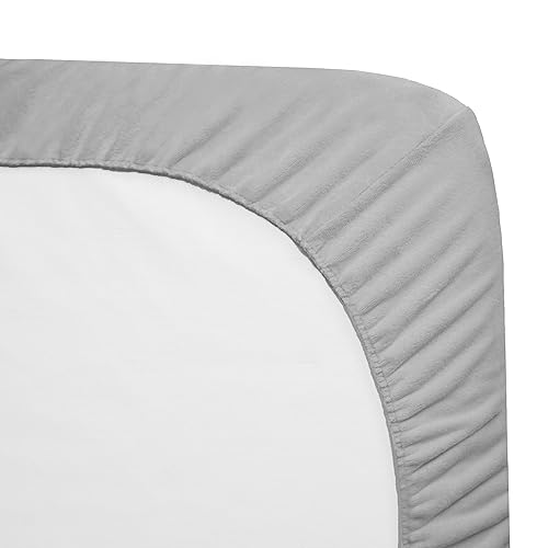 American Baby Company Heavenly Soft Chenille Fitted Pack N Play Playard Sheet 27' x 39', Warm and Cozy Chenille Pack and Play Sheet, Gray, for Boys and Girls, Fits Most Mini Crib Mattresses - Jamouz
