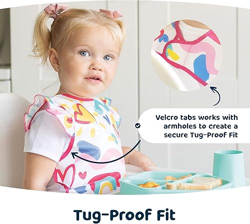 Tiny Twinkle Mess Proof Baby Bib - Waterproof Toddler and Baby Apron Bib - Machine Washable - PFAS and BPA Free - Jamouz