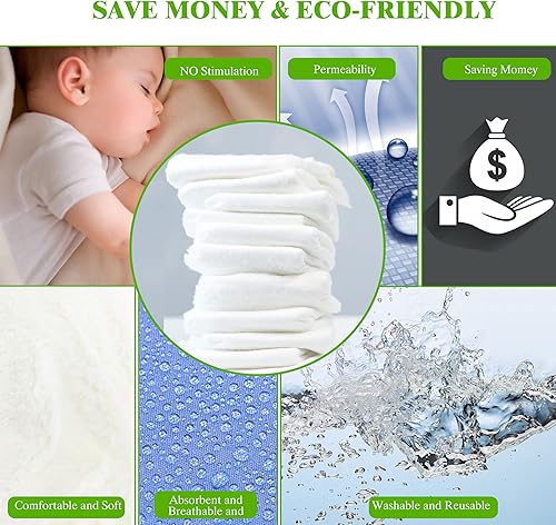 Prefold Cloth Diapers, Fasoar 3 Ply Baby Washable Cotton Diapers Covers for Babies to Toddlers Multi-Use (10-35 lbs) Count(12) - Jamouz