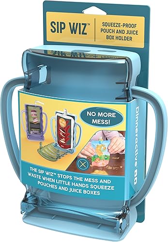 Dinneractive Sip Wiz - Baby Pouch Holder No Squeeze Pouch Food Pouches & Juice Box Holder - Anti-Squeeze Yogurt Pouch Reusable Toddler Essentials - Jamouz