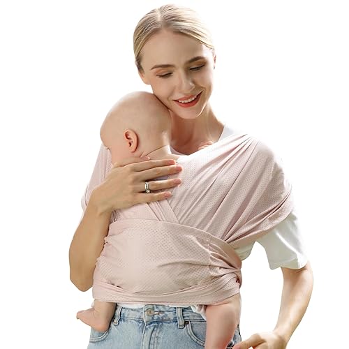 Baby Carrier Wrap，Easy to Wear Baby Sling Wrap, Newborn to Toddler Carrier 7-50 lbs, Cooling Fabric Lightweight Adjustable Baby Carrier - Jamouz