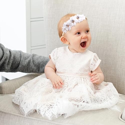 Baby Girl Floral Headbands- 3pcs Nylon Headband Handmade Flower Crown Elastic Hairband Newborn Toddler Hair Accessories Gifts for Girls （1-6 years old） - Jamouz