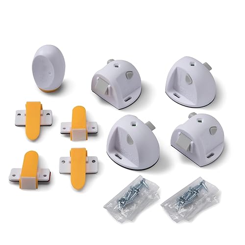Safety 1st Adhesive Magnetic Lock System, 4 Locks And 1 Key - Jamouz