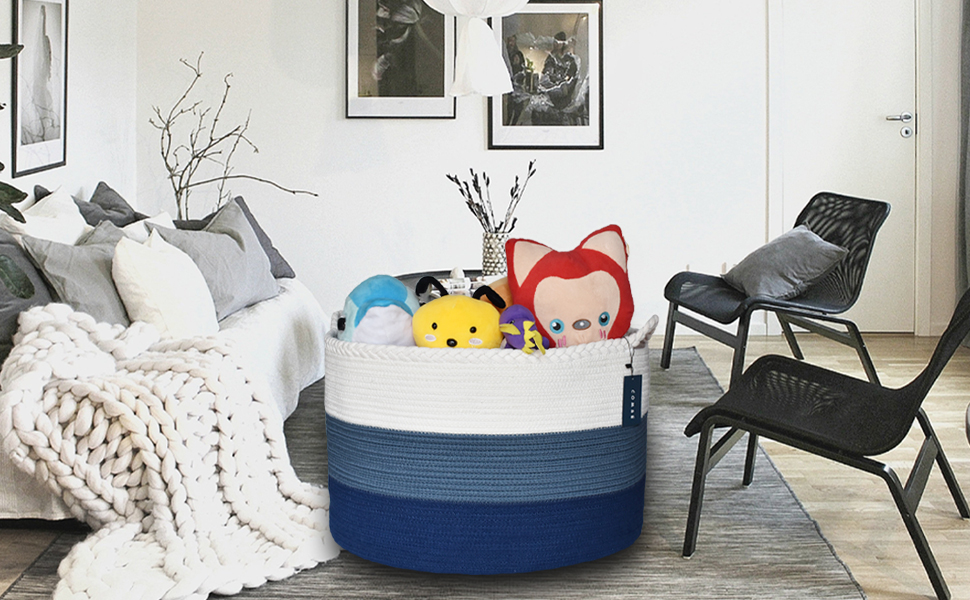 Enjoy Elegant Stylish and Modern COMSE Cotton Rope Baskets!