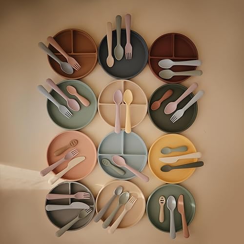 mushie Silicone Suction Plate | BPA-Free Non-Slip Design (Ivory) - Jamouz